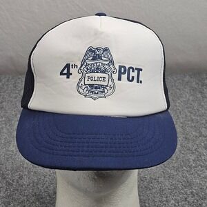 Vintage Minneapolis Police Department 4th Precinct Hat Blue Trucker 80s Taiwan